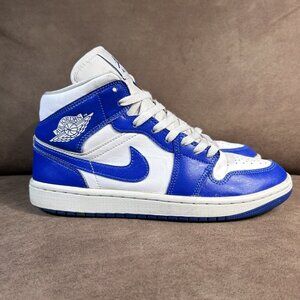 Nike Air Jordan 1 High Size 7.5 Storm Blue White Shoes